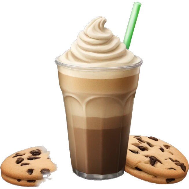 Frappe with cookies emoji