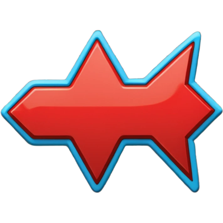 simple long red arrow (graffiti style) emoji