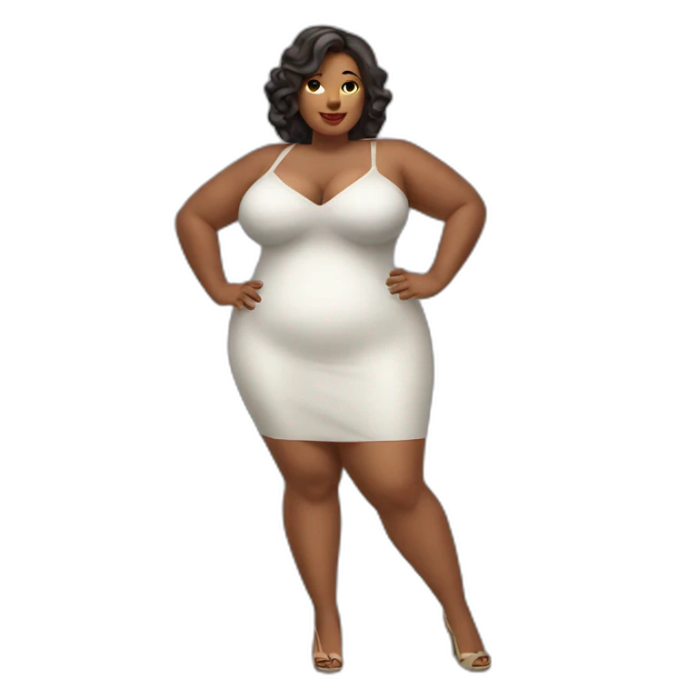Plus size seductive woman emoji