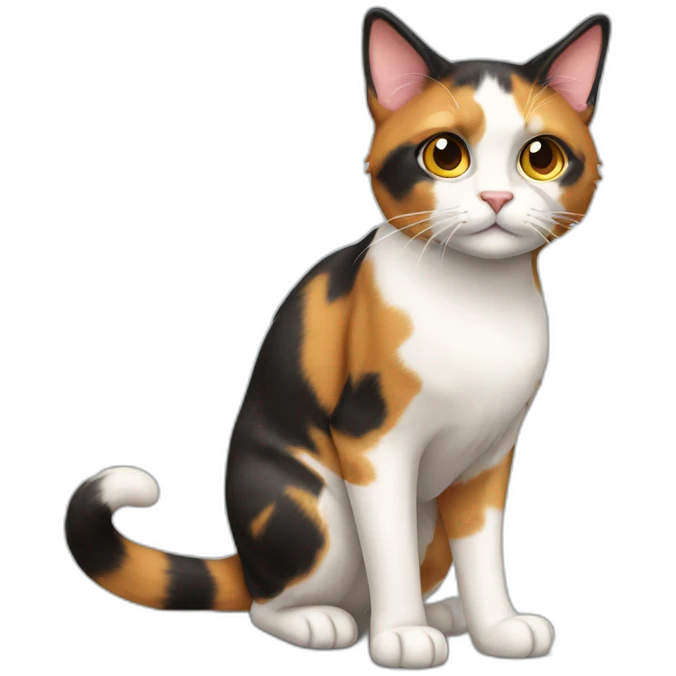 Calico Cat Full Body emoji