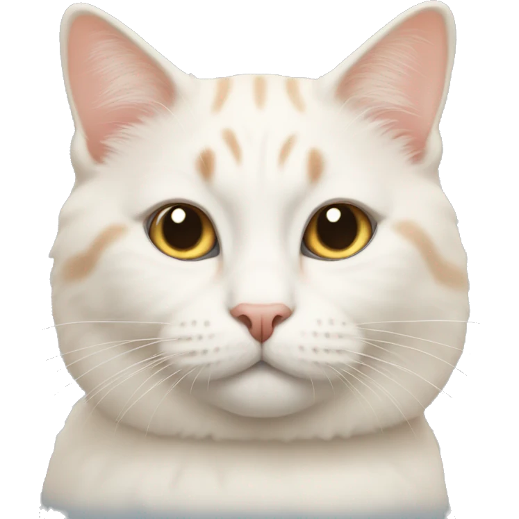 White Peach cat  emoji