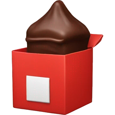 A box Hear red shape with chocolate  emoji