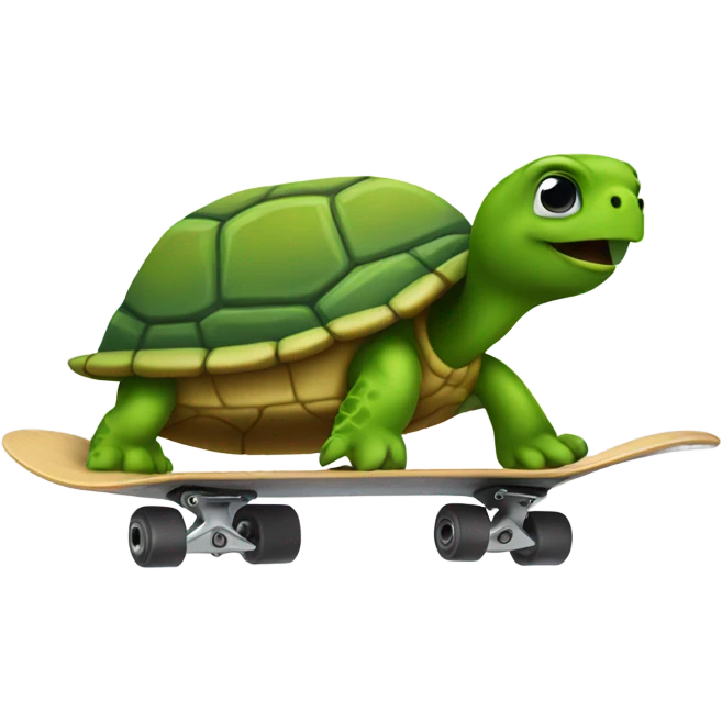 Turtle skateboarding emoji