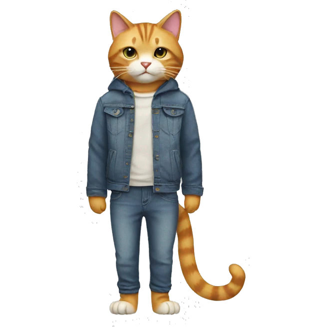 Cat with clothes emoji