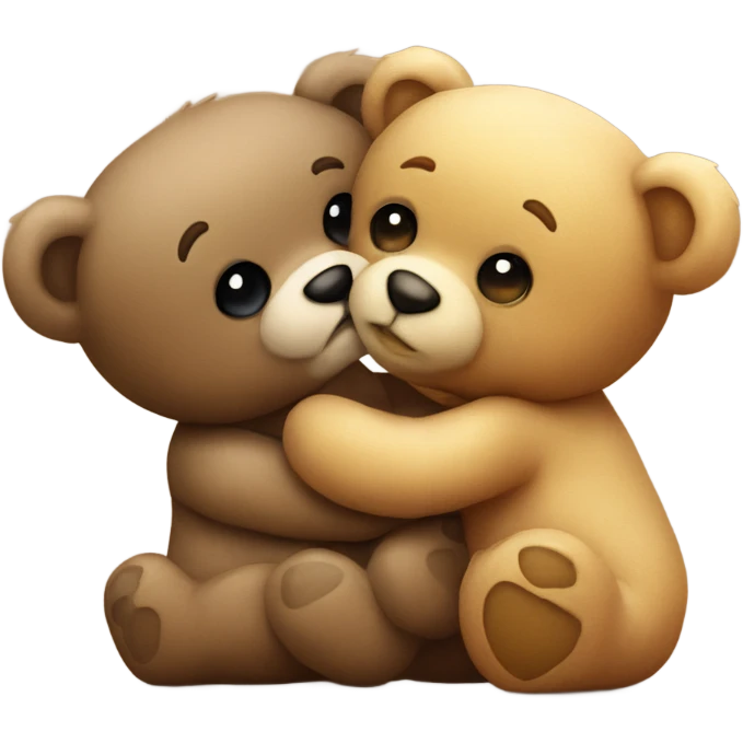 teddy bear kissing another teddy bear emoji