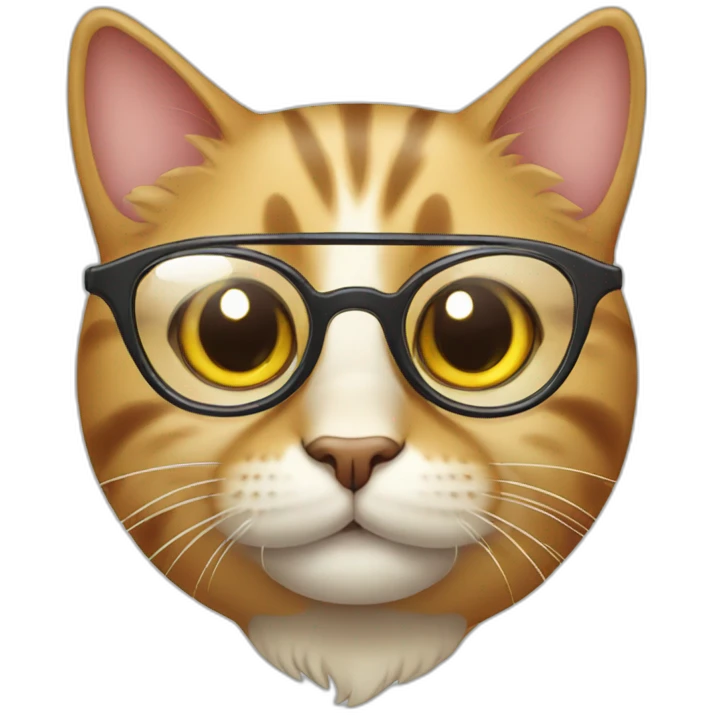 cat with glass emoji