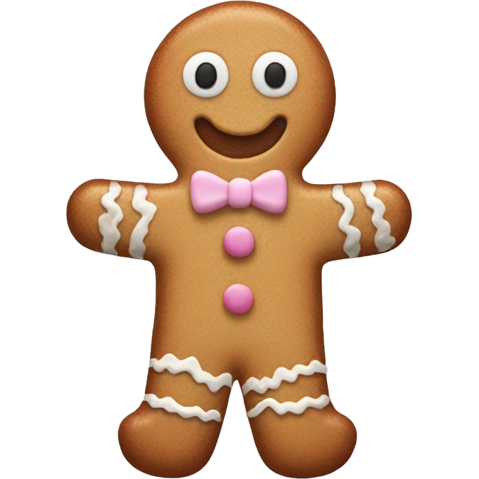 Pastel gingerbread man emoji