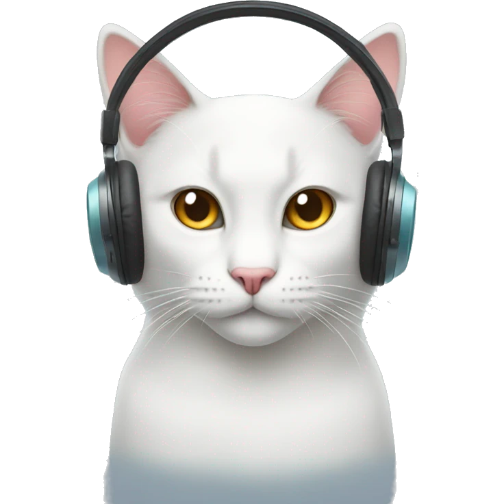 A cat wearing headphone emoji