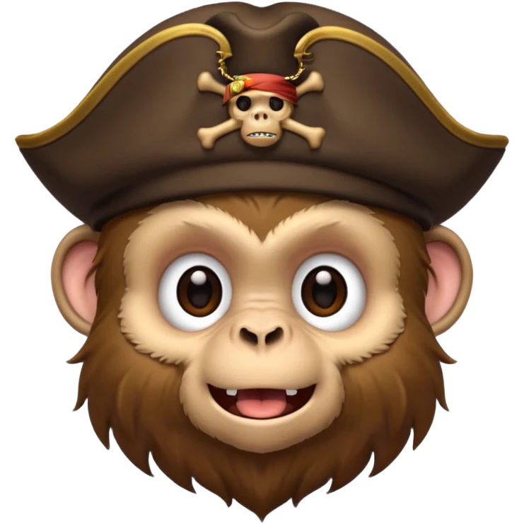 monkey with pirate hat























 emoji