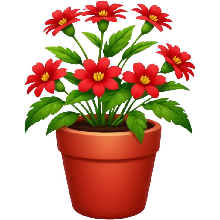 Potted Sidewalk plant red emoji