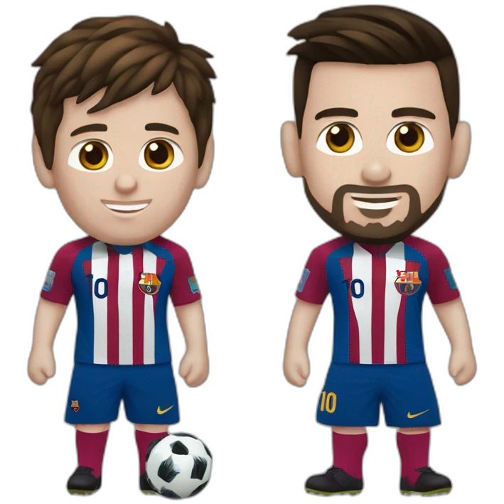 Emoji de messi y cristiano en la misma persona emoji