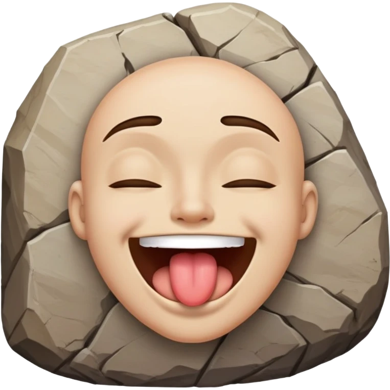 Smile face with tongue out and eyes closed with a rock sign emoji