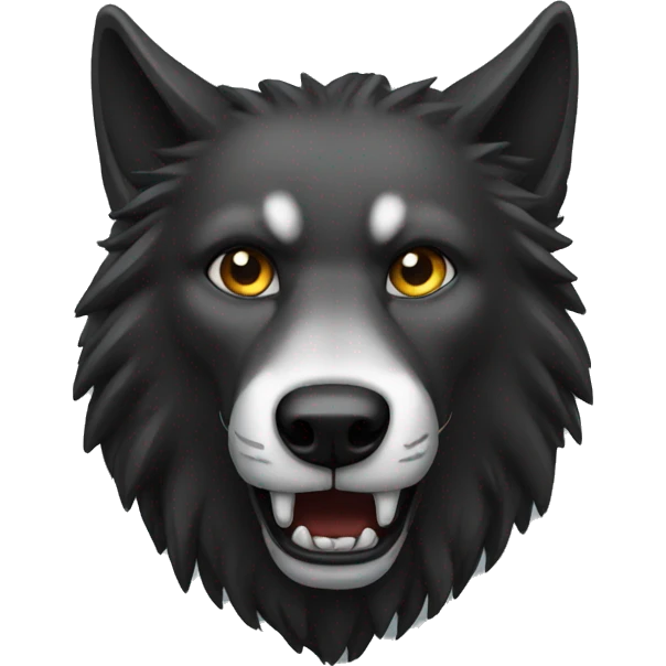 Lobo negro. emoji