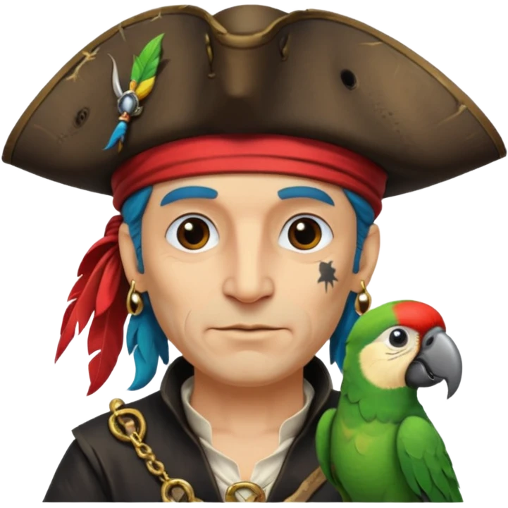pirate and parrot emoji