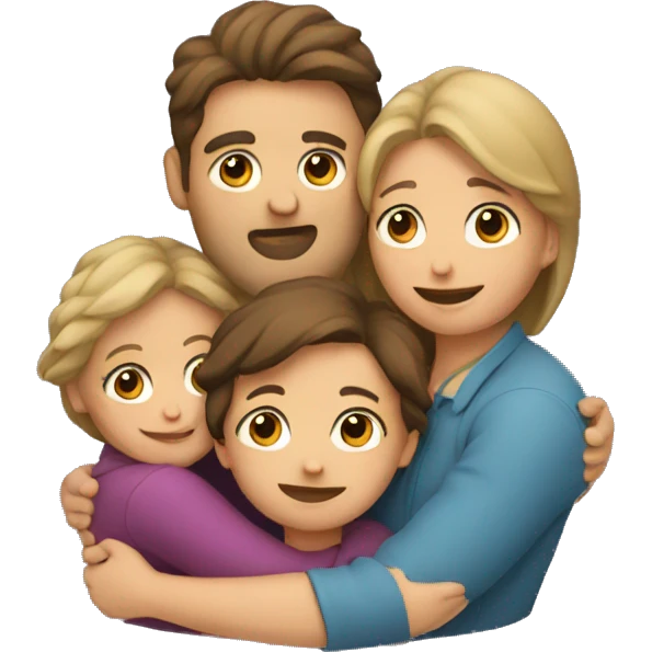 Family hugging  emoji