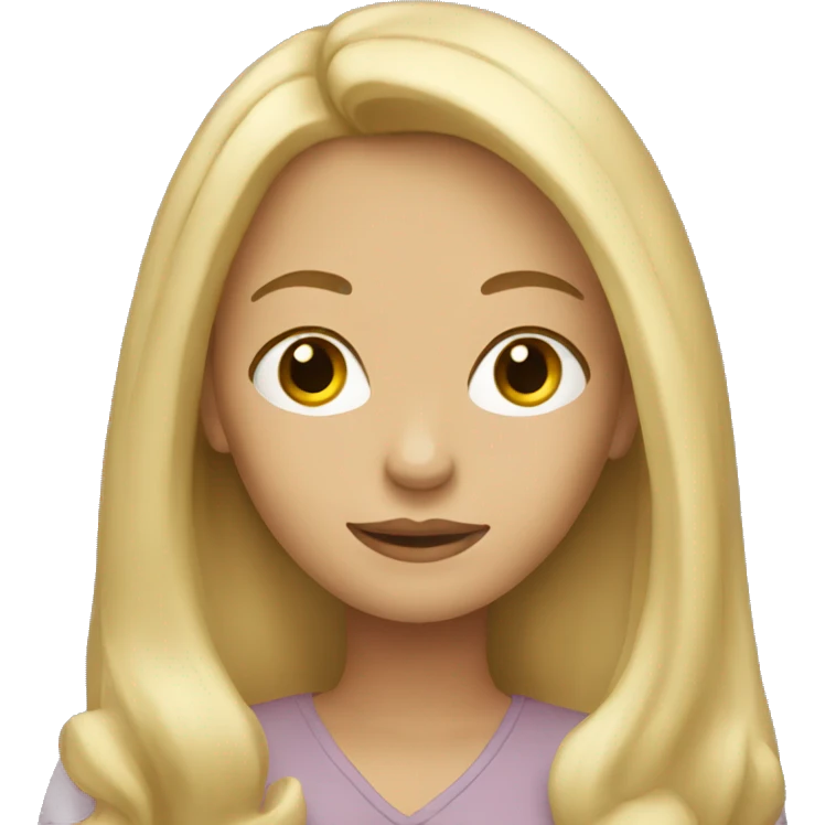 Blonde woman with long hair emoji