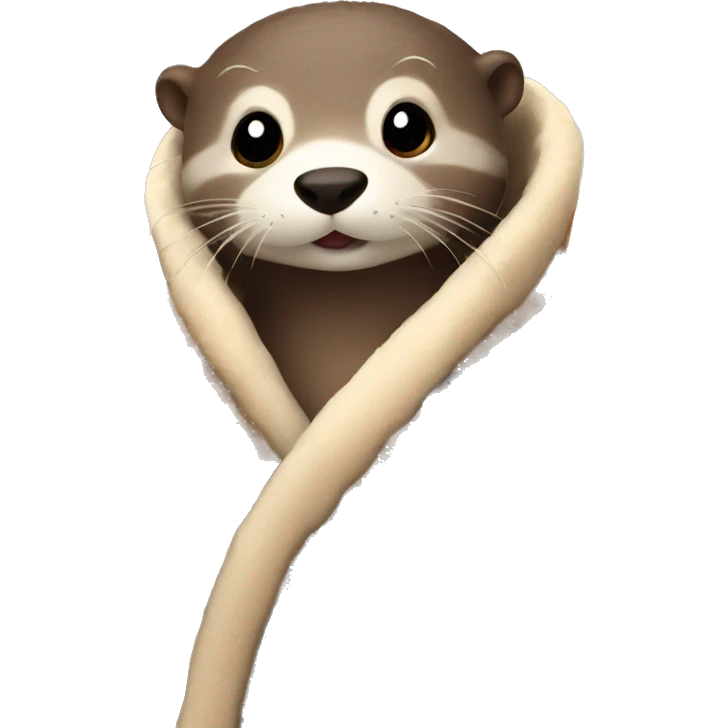 otter cozy in blanket emoji