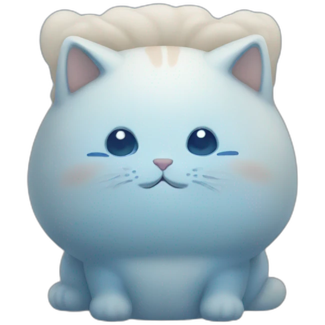 blue mochi cat emoji