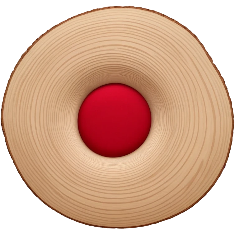 Floating layers of wood grain, red fabric, and sketched lines suspended in motion, gently orbiting a glowing core of creative intent. emoji