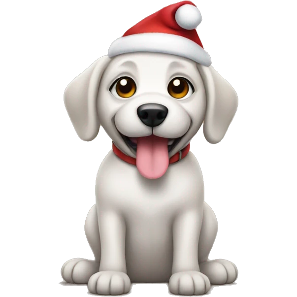Dog with Christmas vibe emoji