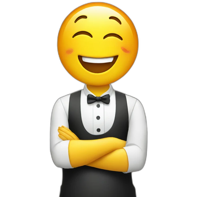 Smile and restaurant emoji
