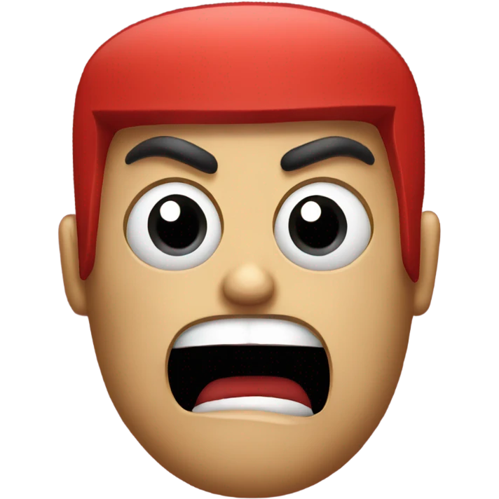 Red smartphone angry  emoji