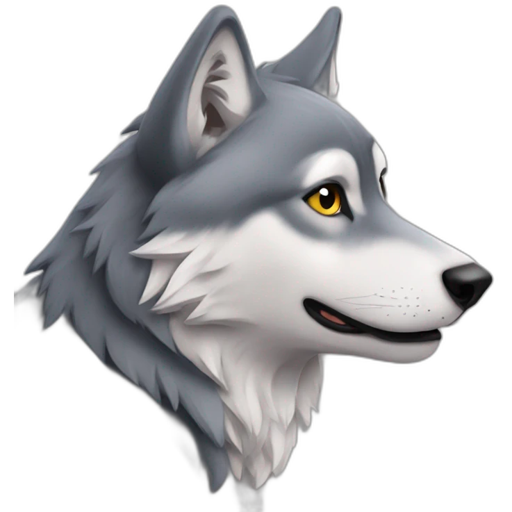 female wolf sending a kiss emoji