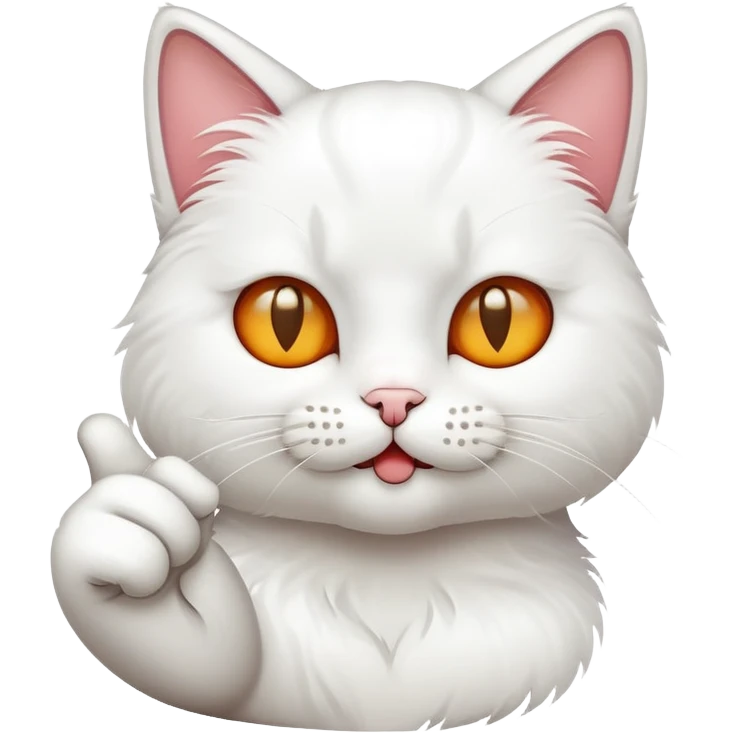 Cat with middle finger emoji