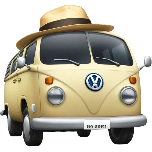Volkswagen with a hat emoji
