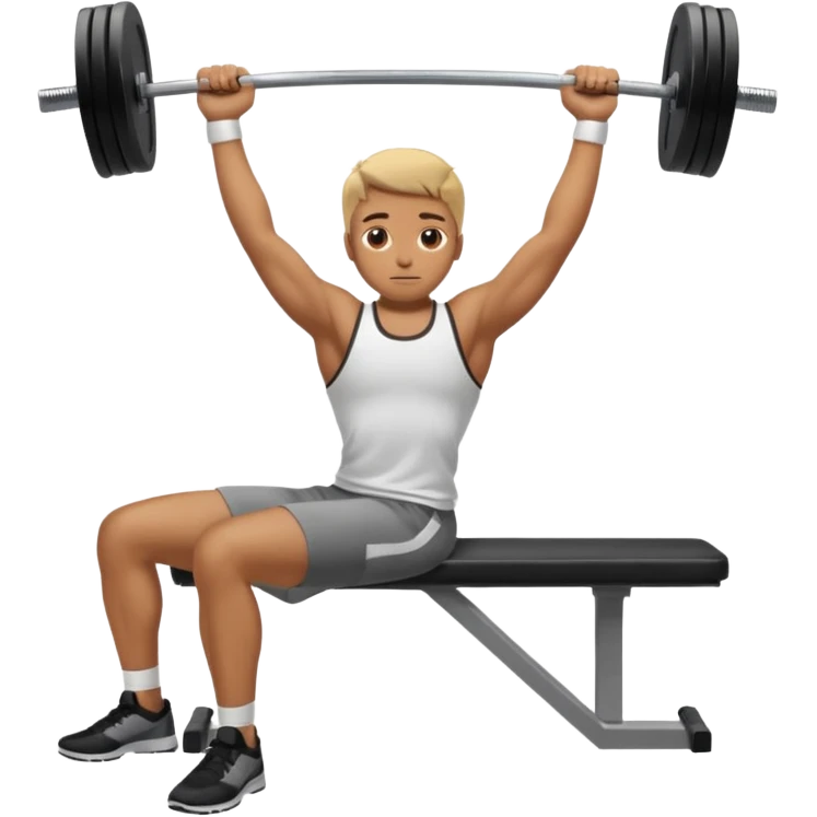 gym press de banca acostado con barra emoji