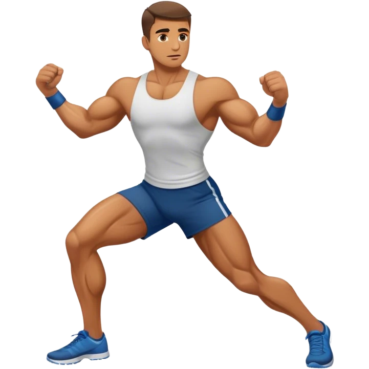 guy lunges exercise emoji