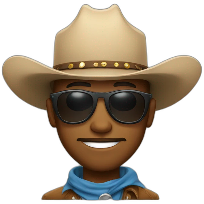 cowboy with sunglasses emoji