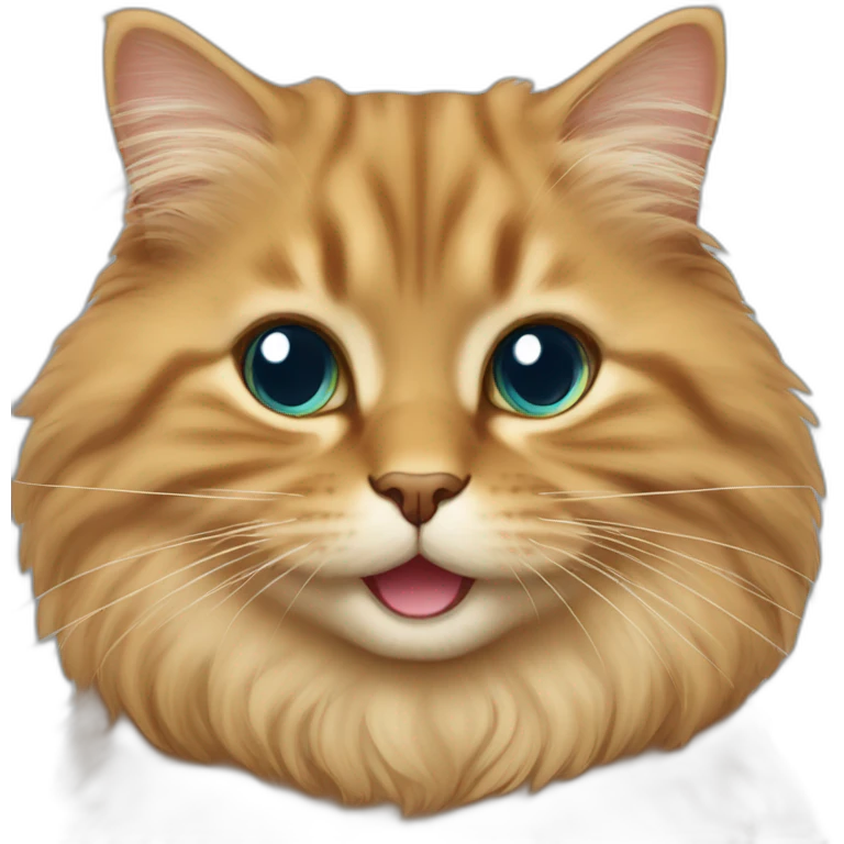 cinnamon british longhair cat smiling emoji