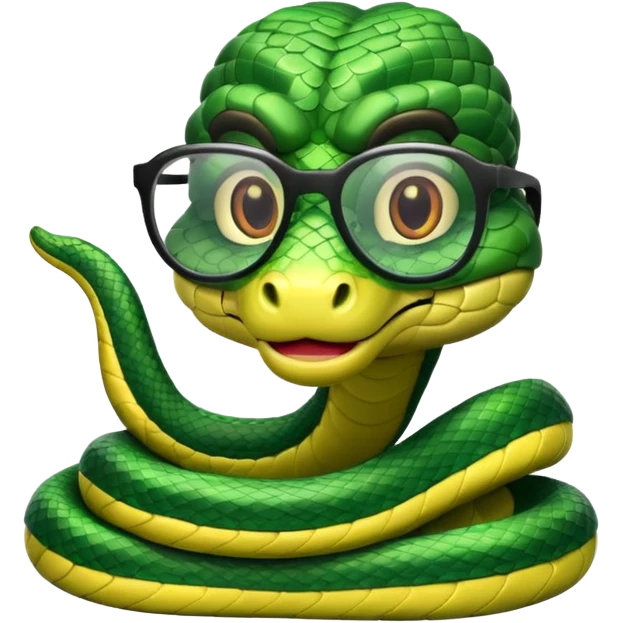 snake with glasses  emoji
