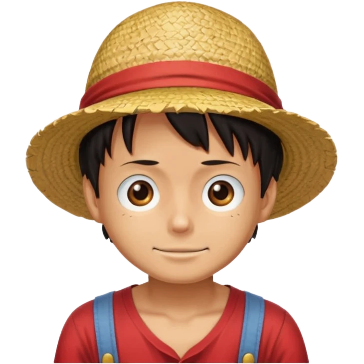Create Luffy from one piece strow hat emoji emoji