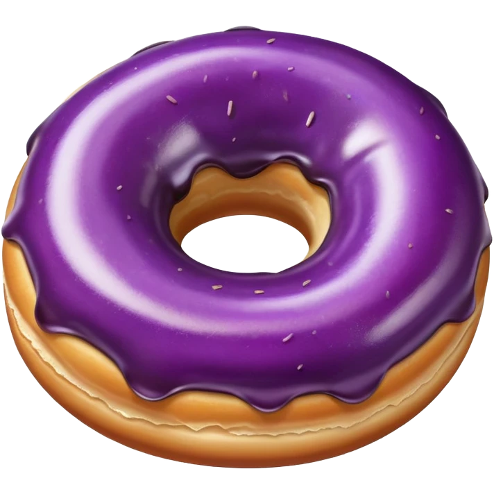 Eggplant in a donut emoji