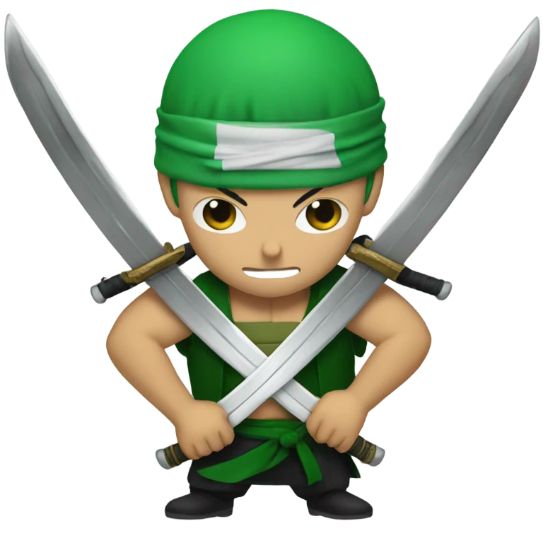 Zoro with 3 swords  emoji