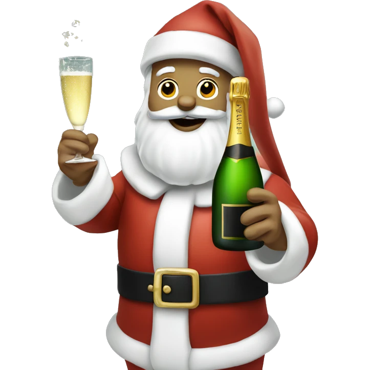 Champagne santa emoji