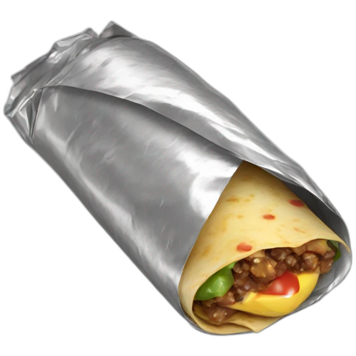 burrito wrapped in foil emoji