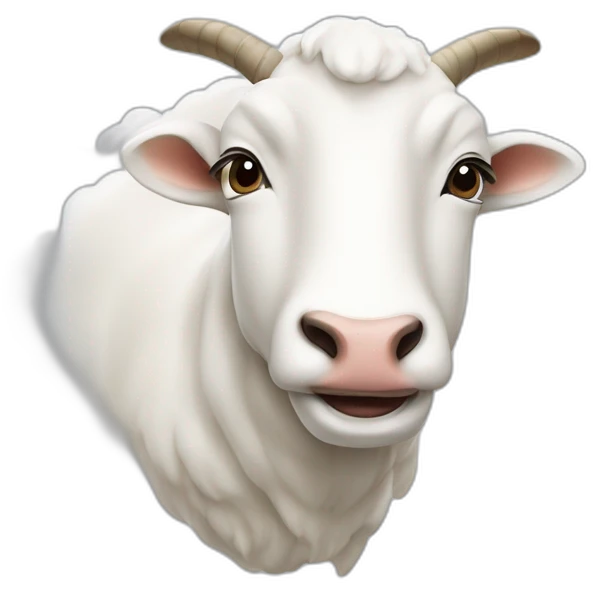 Chèvre qui fait un bisou emoji