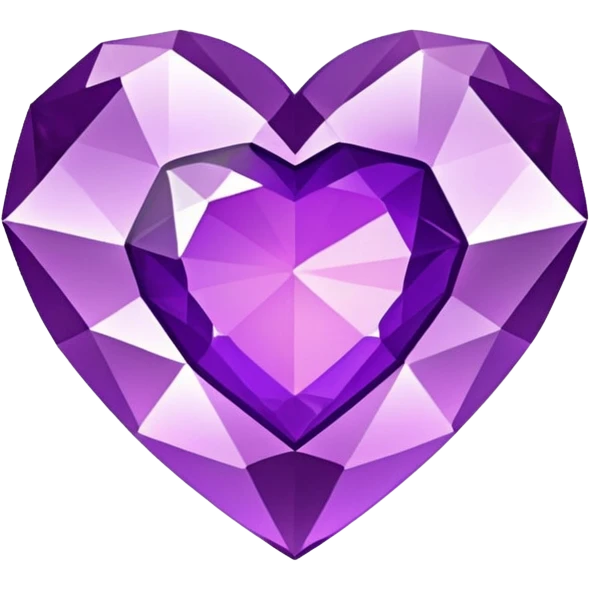 Purple sparkly gem heart emoji