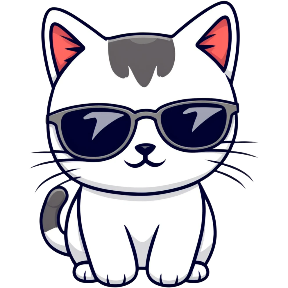 Cat with sunglasses emoji
