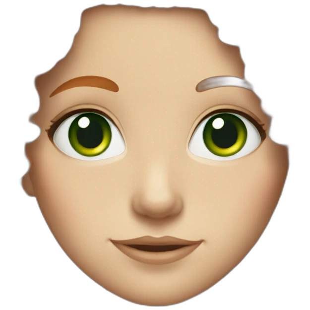 Long Red curly haired white girl with green eyes emoji