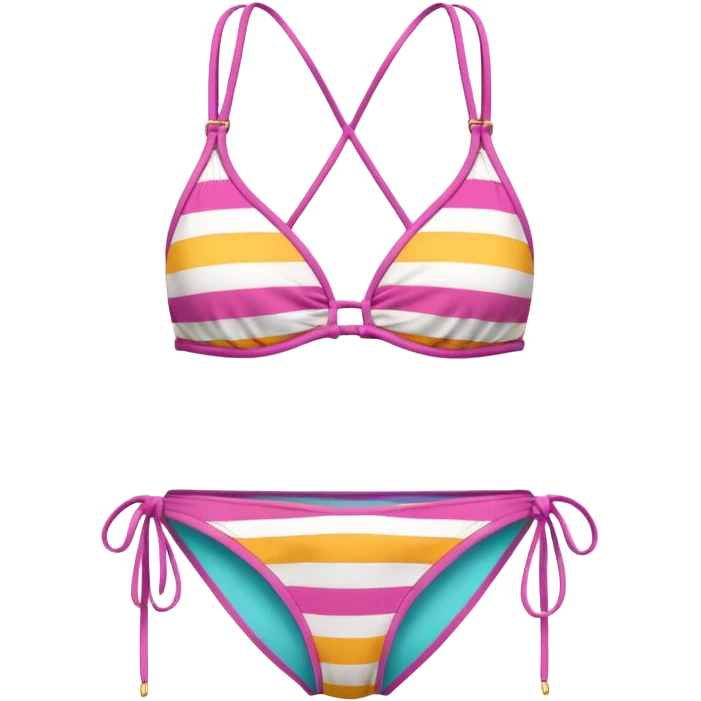 bikini with stripes emoji