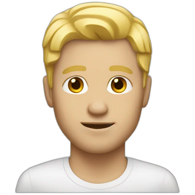 white man with blond hair emoji