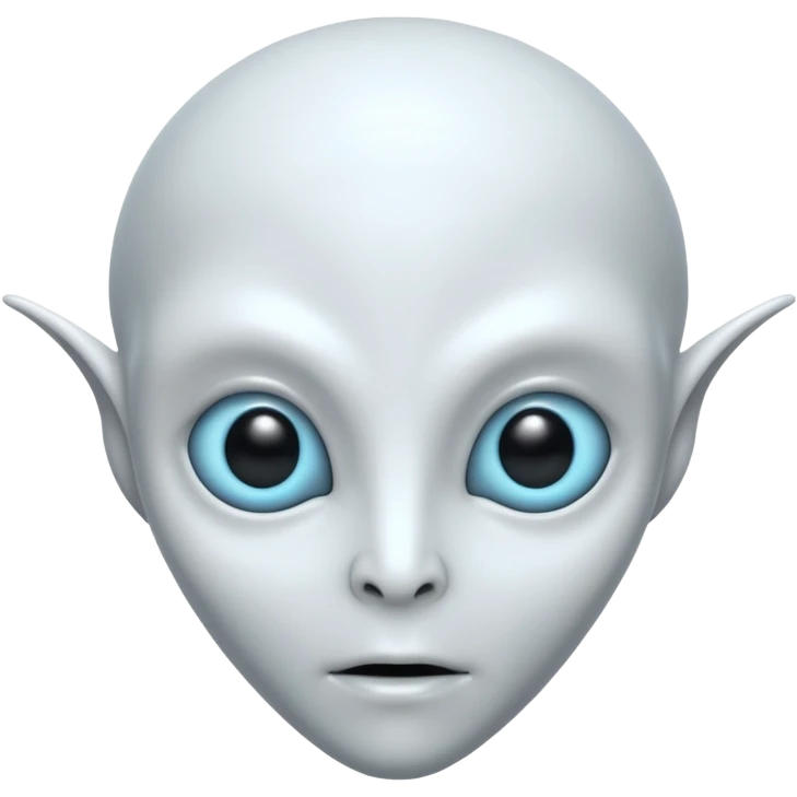 white aliens look alike humans but very tech emoji