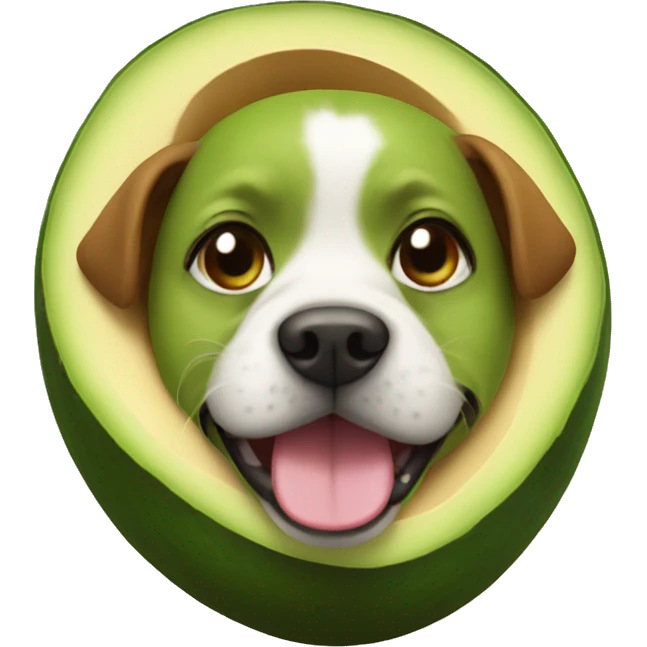 Dog in a avocado costume  emoji