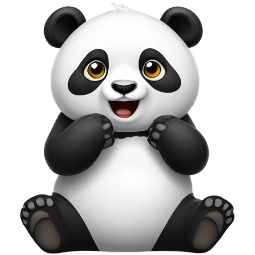 Panda shrugging emoji