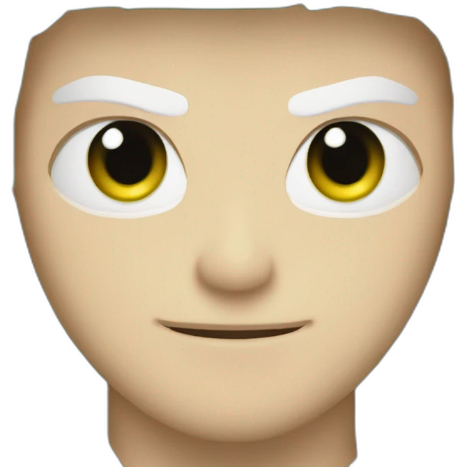 white men ninja with green eyes emoji