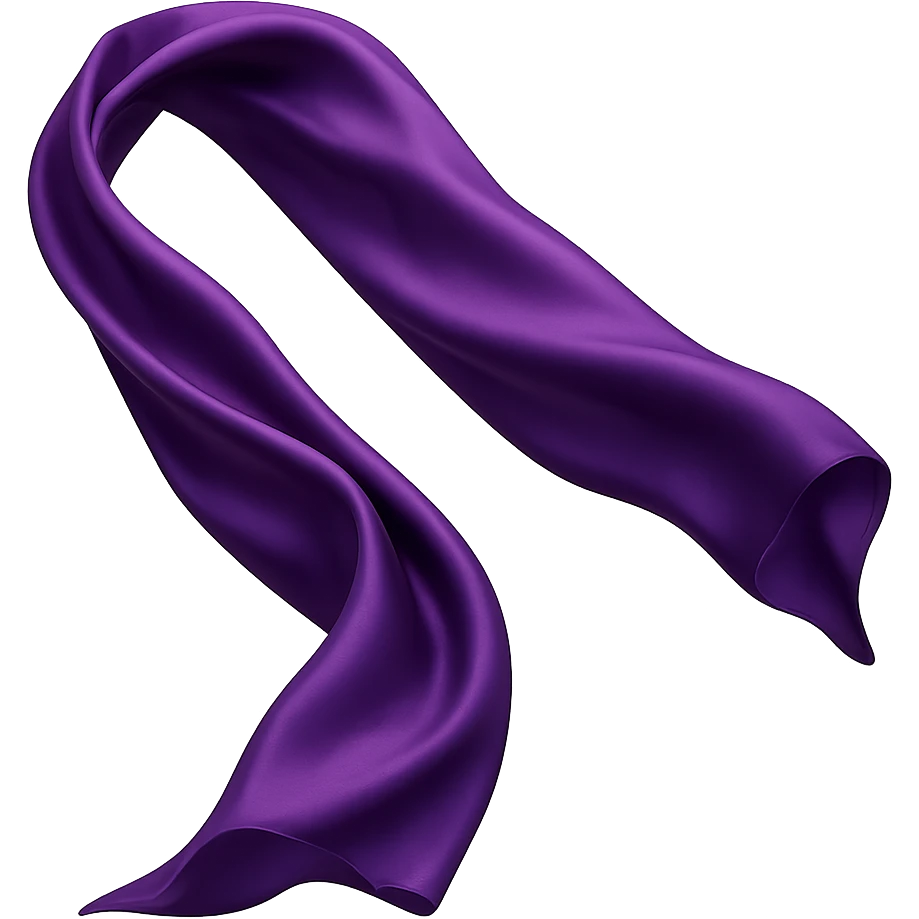 purple silk scarf emoji